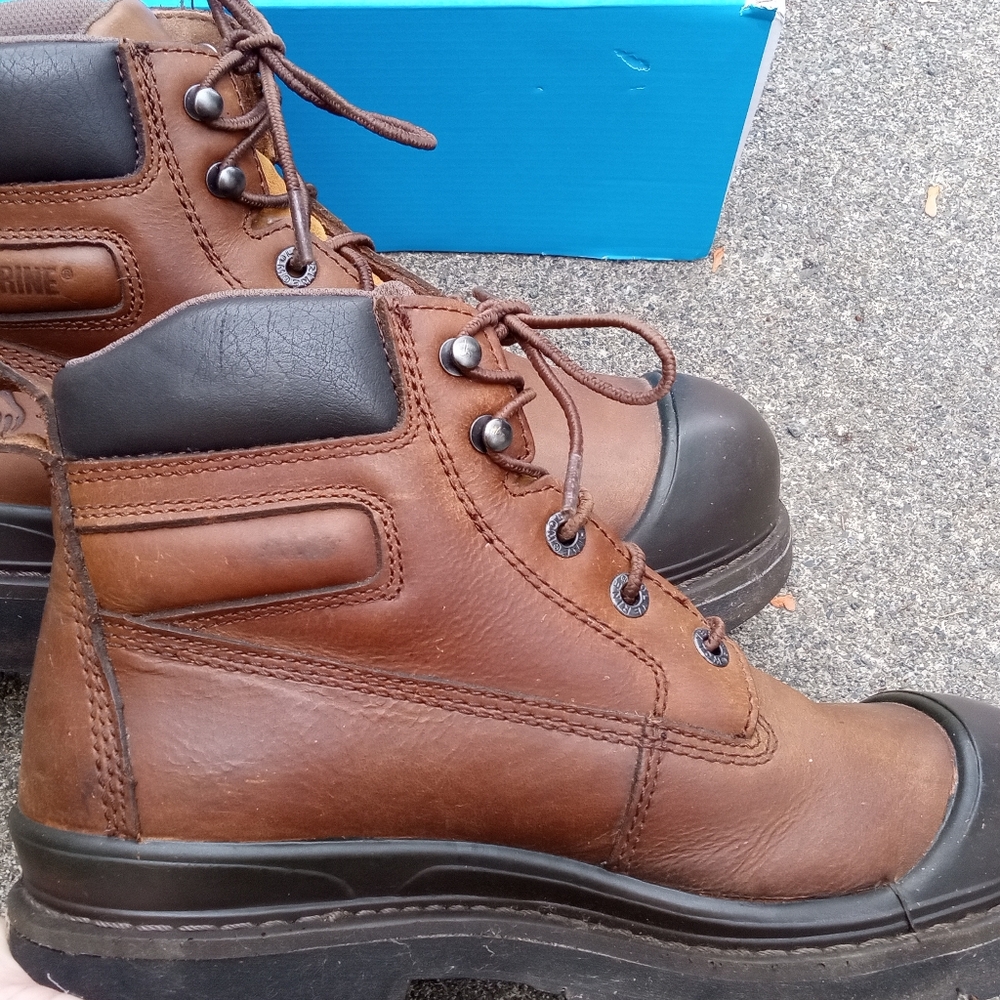 Wolverine 6" Work Boot, Men's Brown, Steel Toe Type Model WO4661 Size 7m